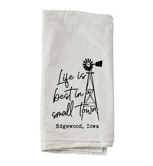 Personalized City And State Life Is Best Windmill Towel